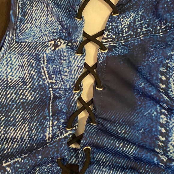 Denim print two piece set - Picture 4 of 4